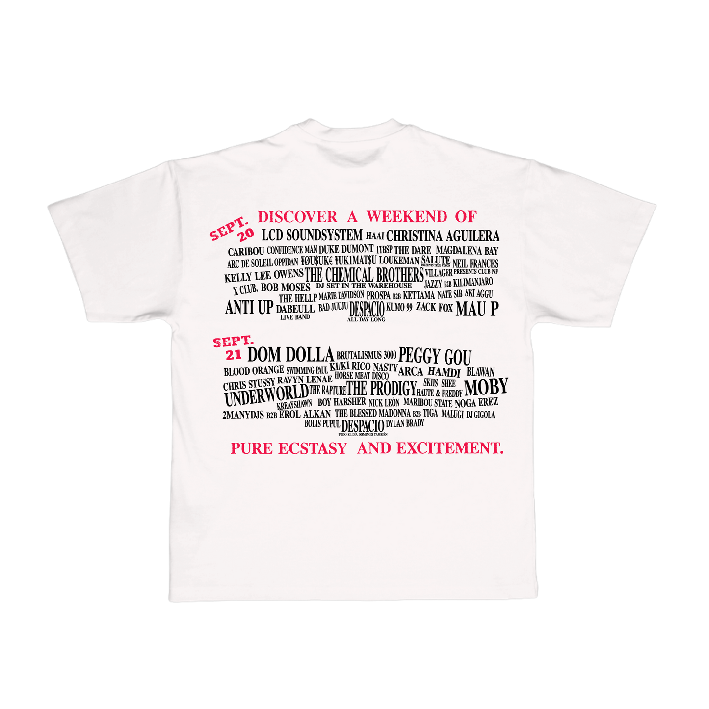Pure Ecstasy Lineup Tee