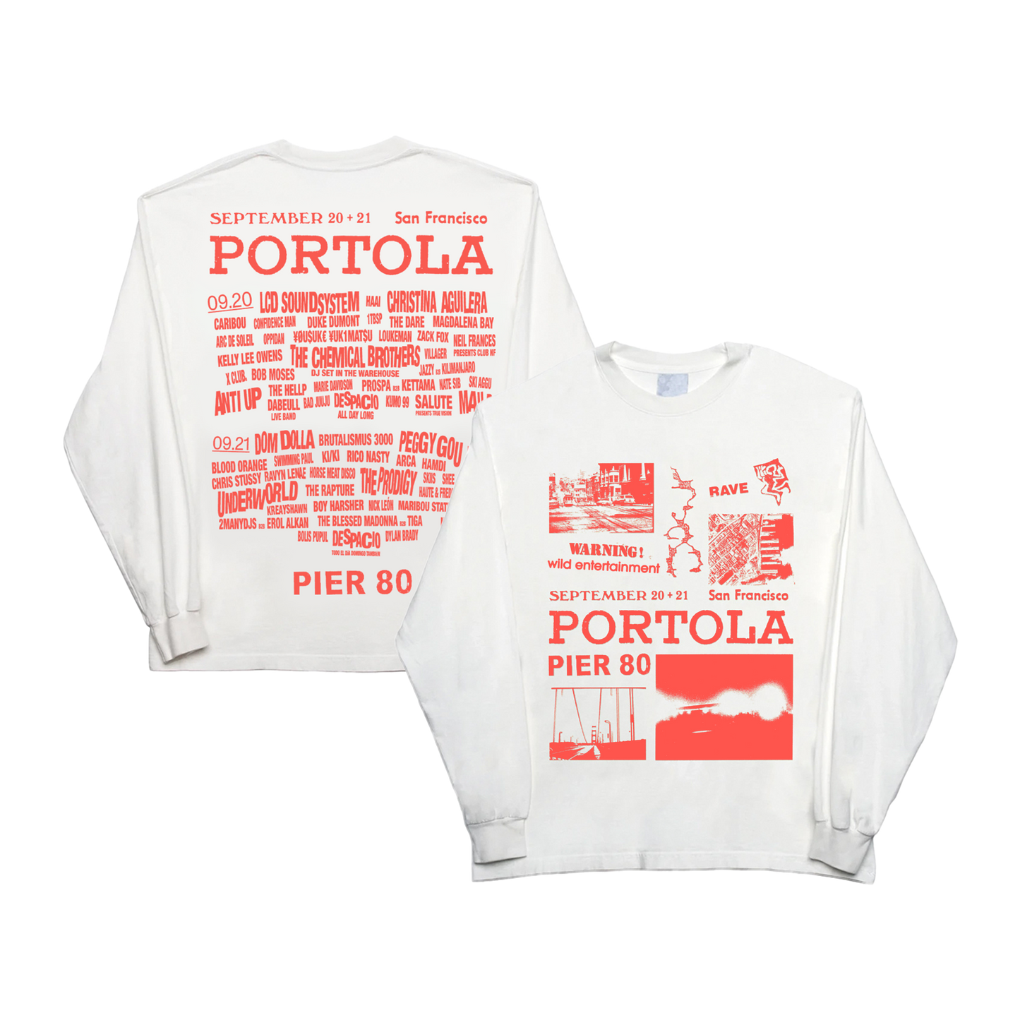 Warning! Longsleeve Lineup Tee